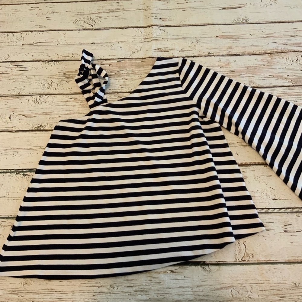 Club Monaco Cynder Blue Striped Shirt Top Size Large Gorgeous